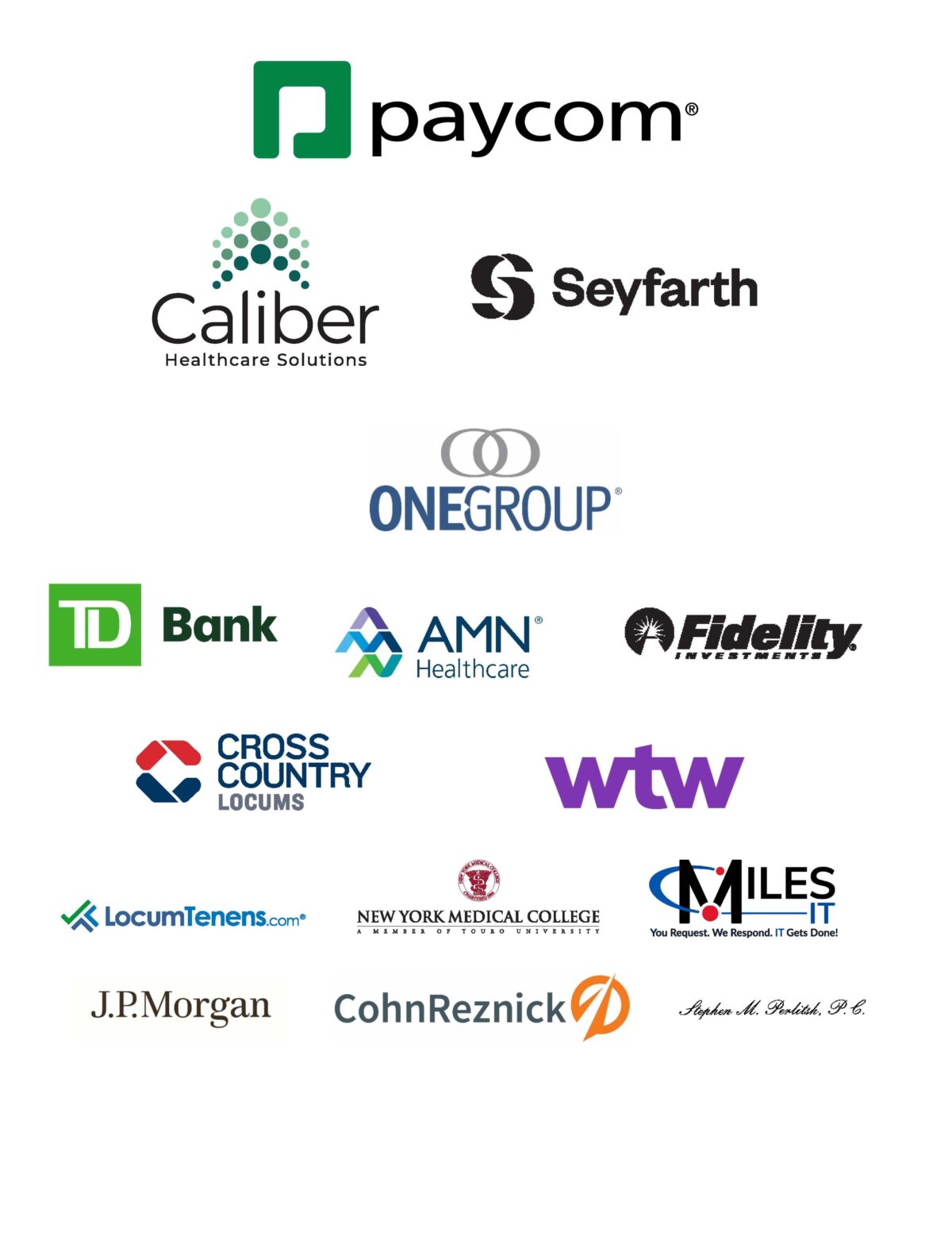 Sponsor list for website